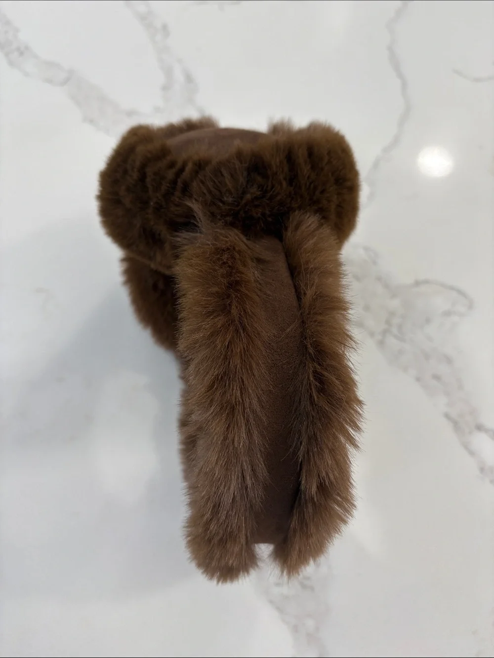 Brown Faux Fur & Suede Plush Earmuffs